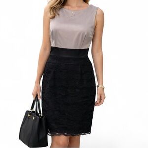 H&M Black Lace Midi Dress | Size 10 | Classic & Timeless